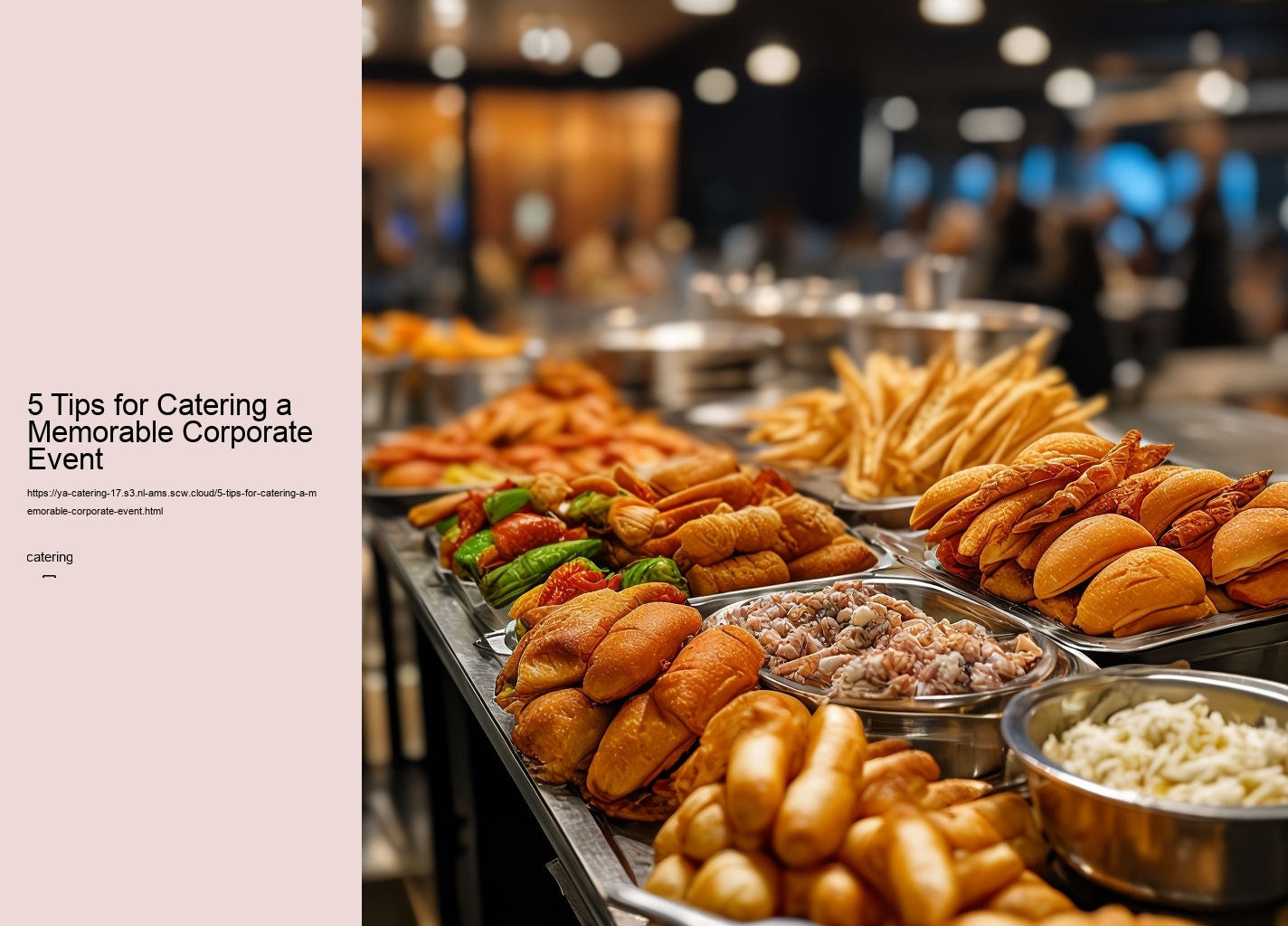 5 Tips for Catering a Memorable Corporate Event