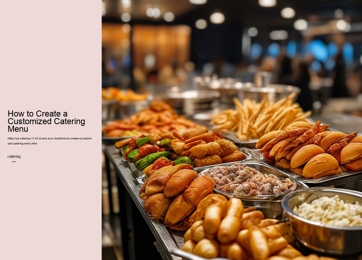 How to Create a Customized Catering Menu