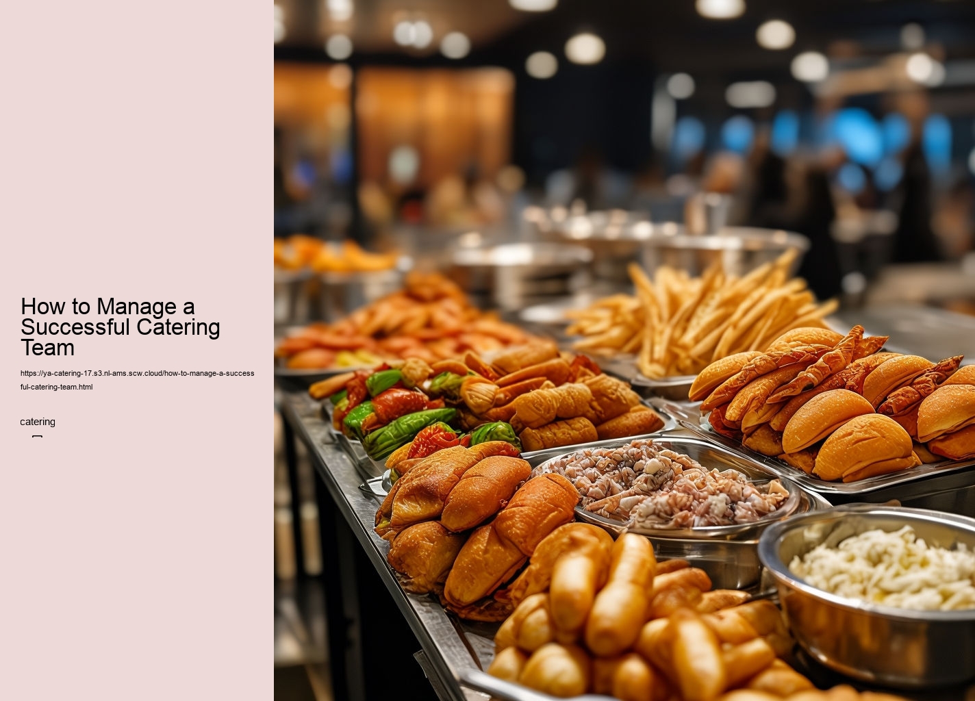 How to Manage a Successful Catering Team